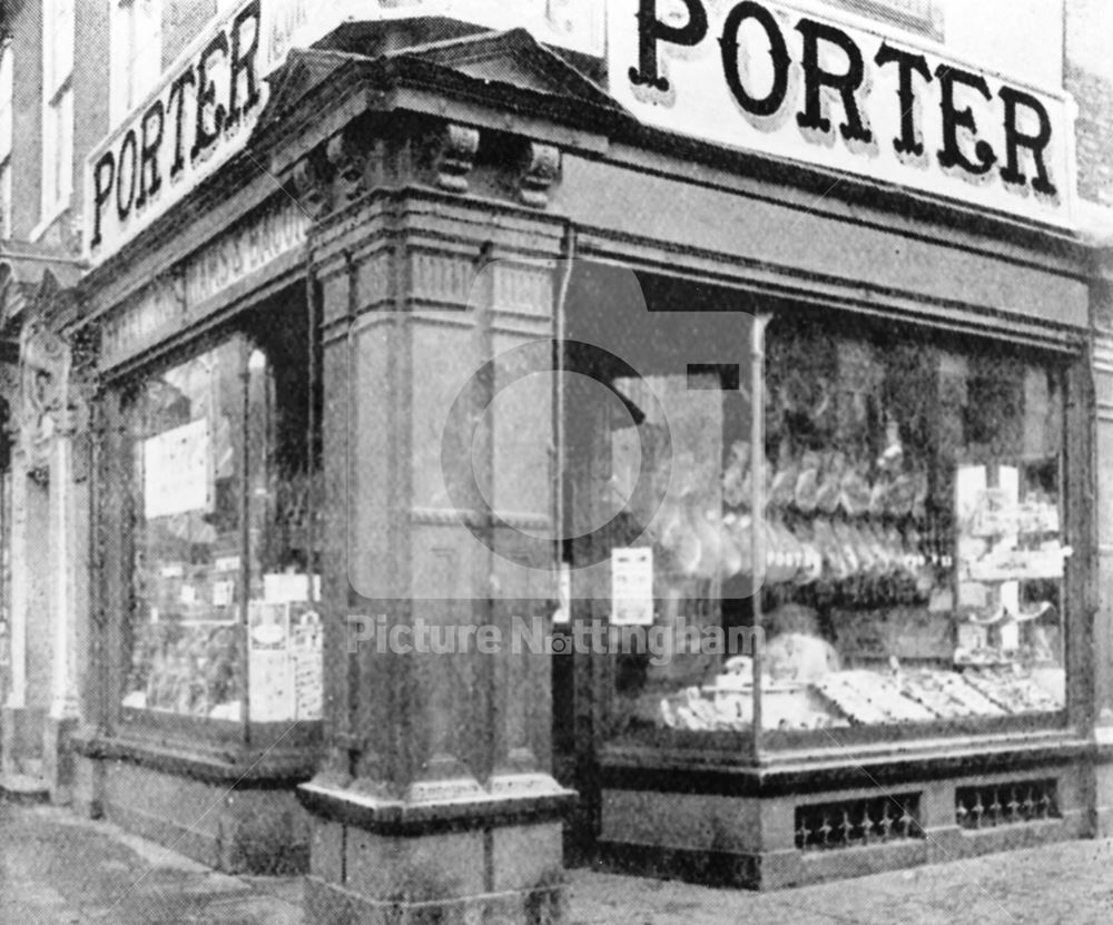 G H Porter's shop, Market Place, Newark on Trent, 1926