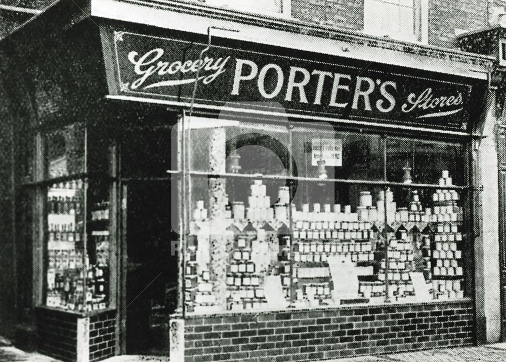 G H Porter's shop, Market Place, Newark on Trent, 1926