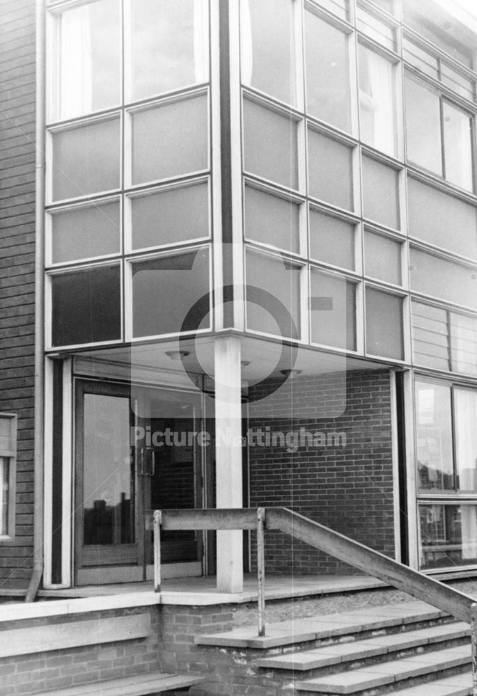 Library Entrance, Forest Road, Ollerton, c 1985 ?