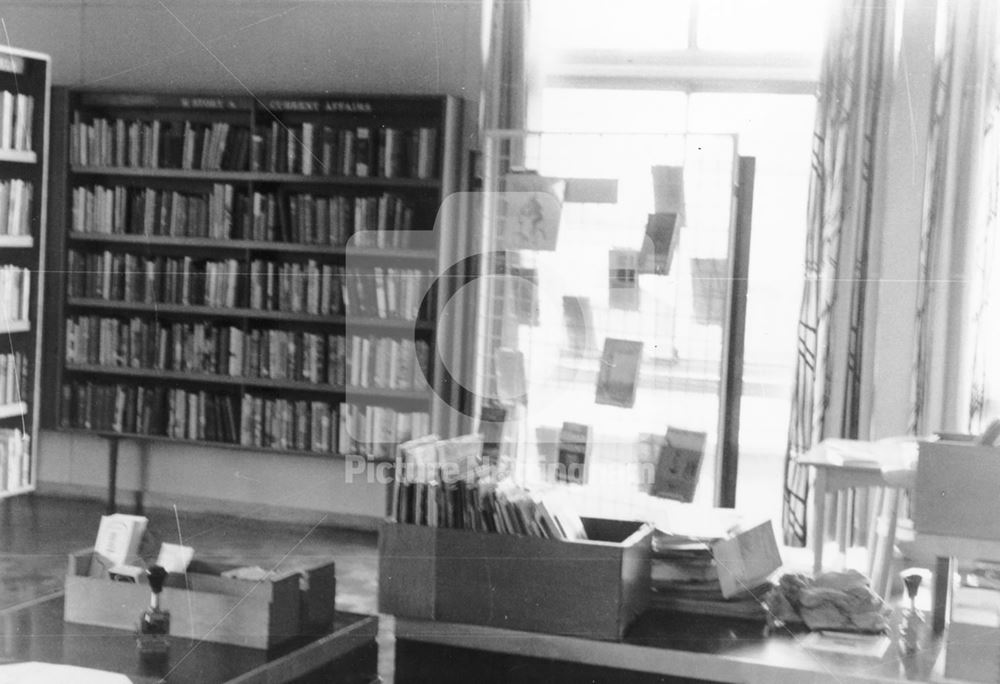 Library Adult Corner and Lending Section, Forest Road, Ollerton, c 1985 ?