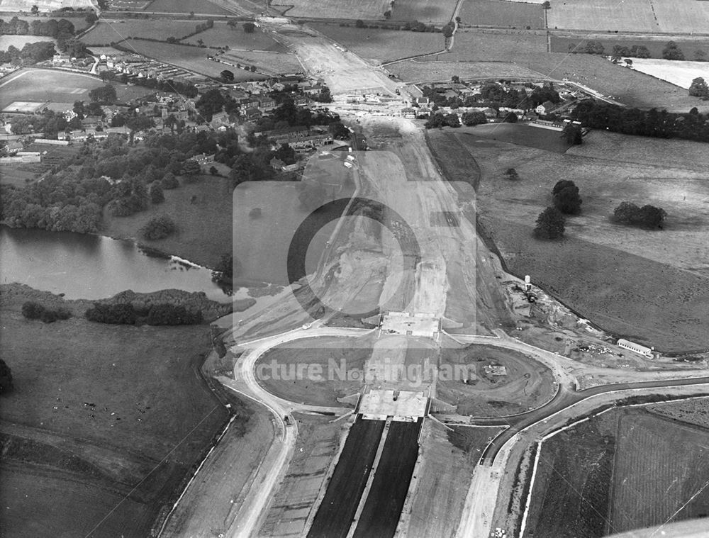 Construction of the M1, Nuthall, 1965