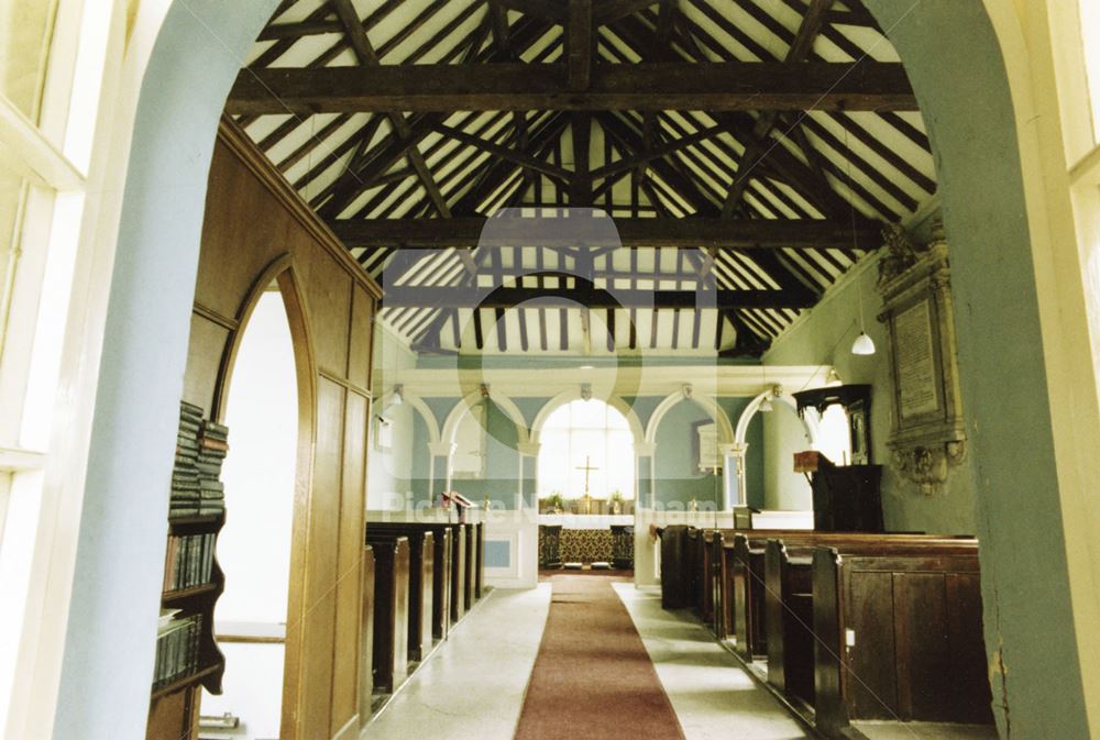 Interior of St Margaret's Church, Owthorpe, 1984