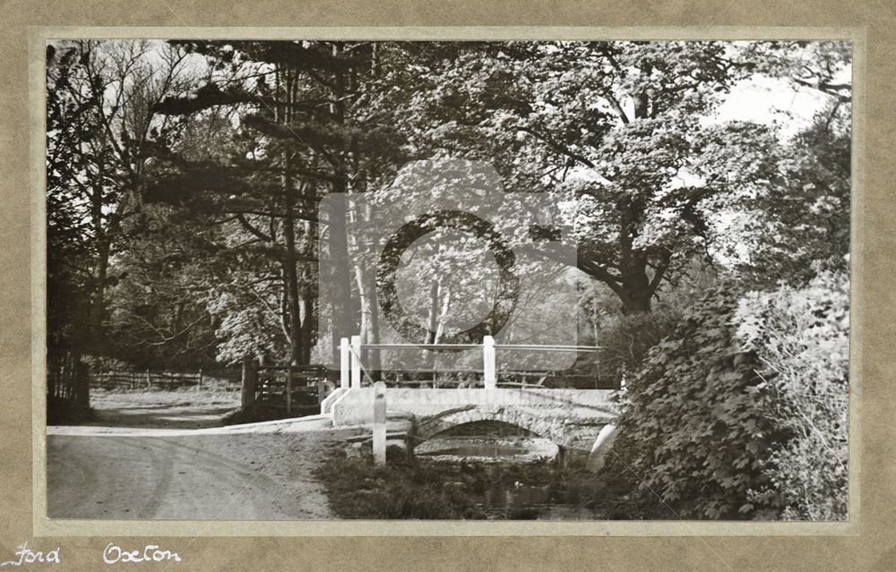 Ford and footbridge on Sandy Lane, Oxton, 1920s