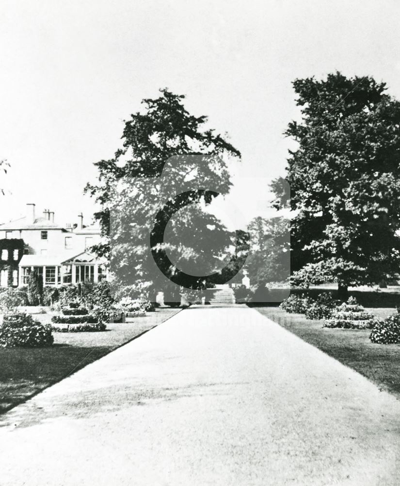 Broad Walk, Oxton Hall, Oxton, c 1930 ?