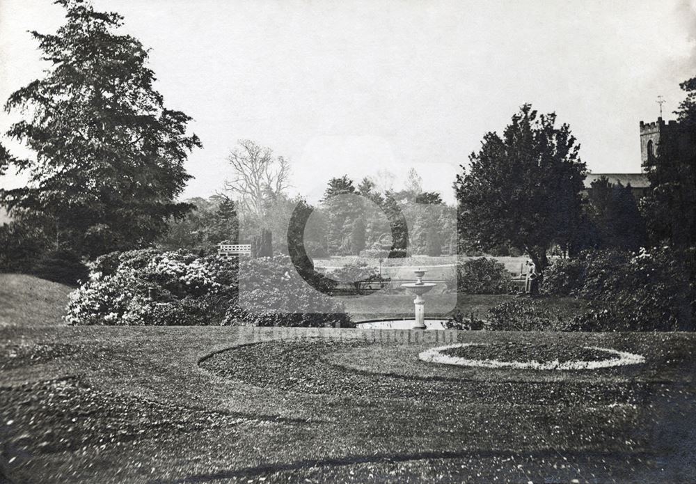 Oxton Hall Gardens, Oxton, c 1930 ?