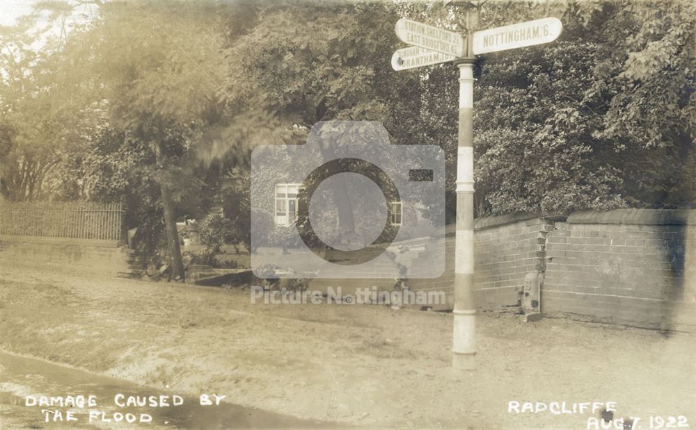 Flooding, Radcliffe on Trent, 1922