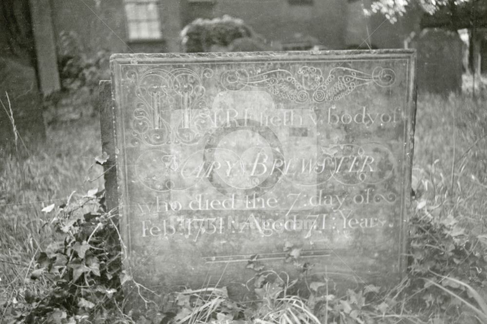 Gravestone, St Mary's Church, Radcliffe on Trent, 1947-8