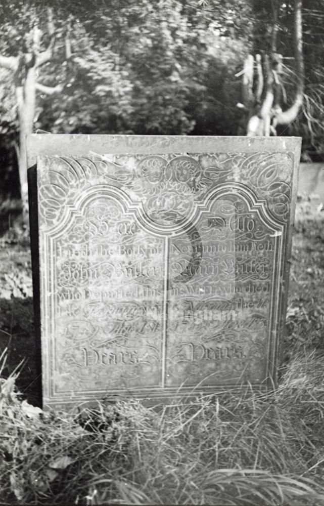 Gravestone, St Mary's Church, Radcliffe on Trent, 1947-8