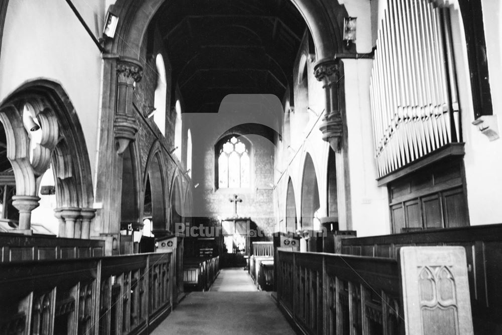 Interior of St Mary's Church, Radcliffe on Trent, 1977