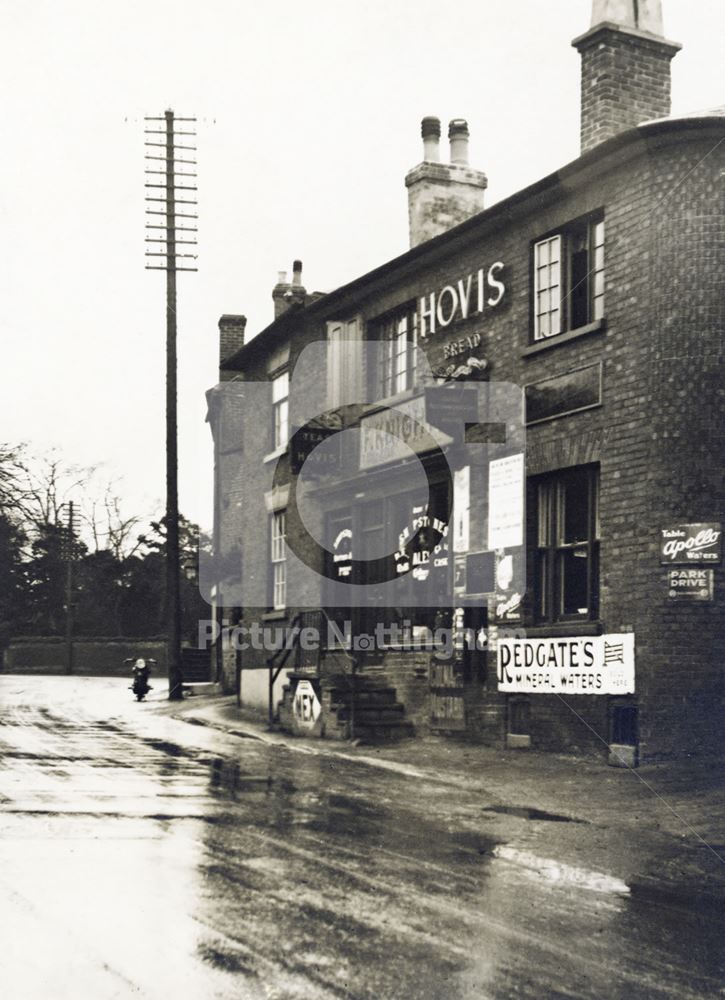 F Knights' grocery shop, Main Road, Radcliffe on Trent, c 1930 ?