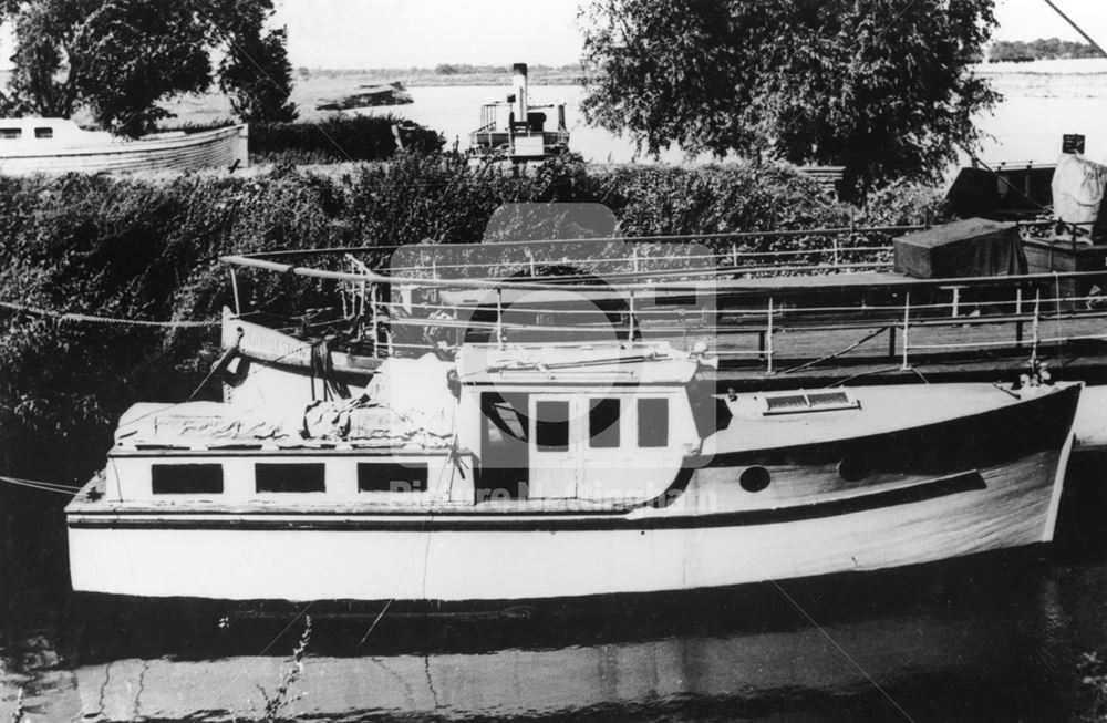 Pleasure boats moored on the River Trent, Radcliffe on Trent, undated