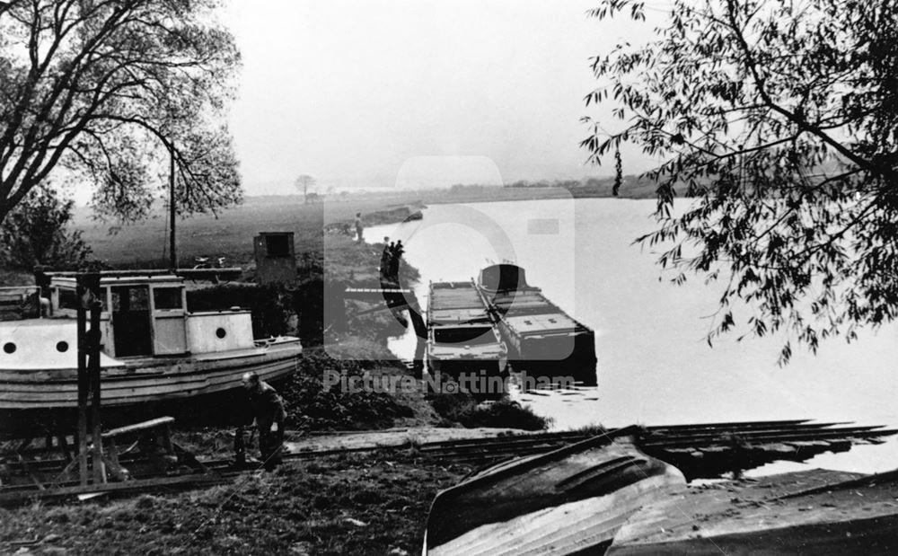 Landing stage on the River Trent, Radcliffe on Trent, undated